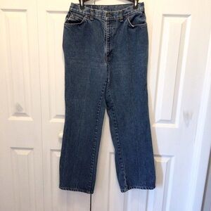 VTG Levi Strauss & Co Womens 70’s Orange Tab Dark Wash Straight Leg Jeans Sz 16